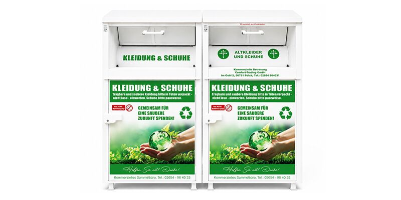 Umwelt Design Grün Altkleidercontainer