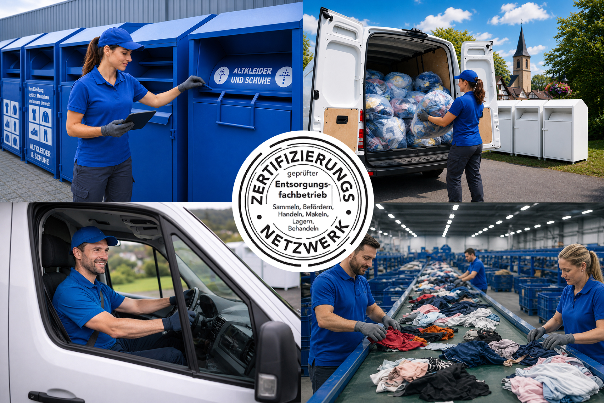 Zertifizierter Fachbetrieb für Sammlung, Transport und Sortierung von Alttextilien
